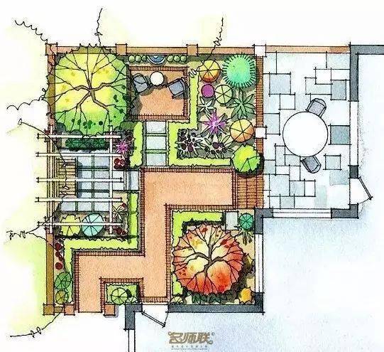 100款園林庭院景觀設計平面效果圖，總有一款是你喜歡的